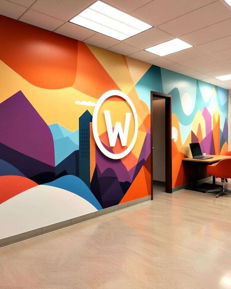 mordern interior wall murals