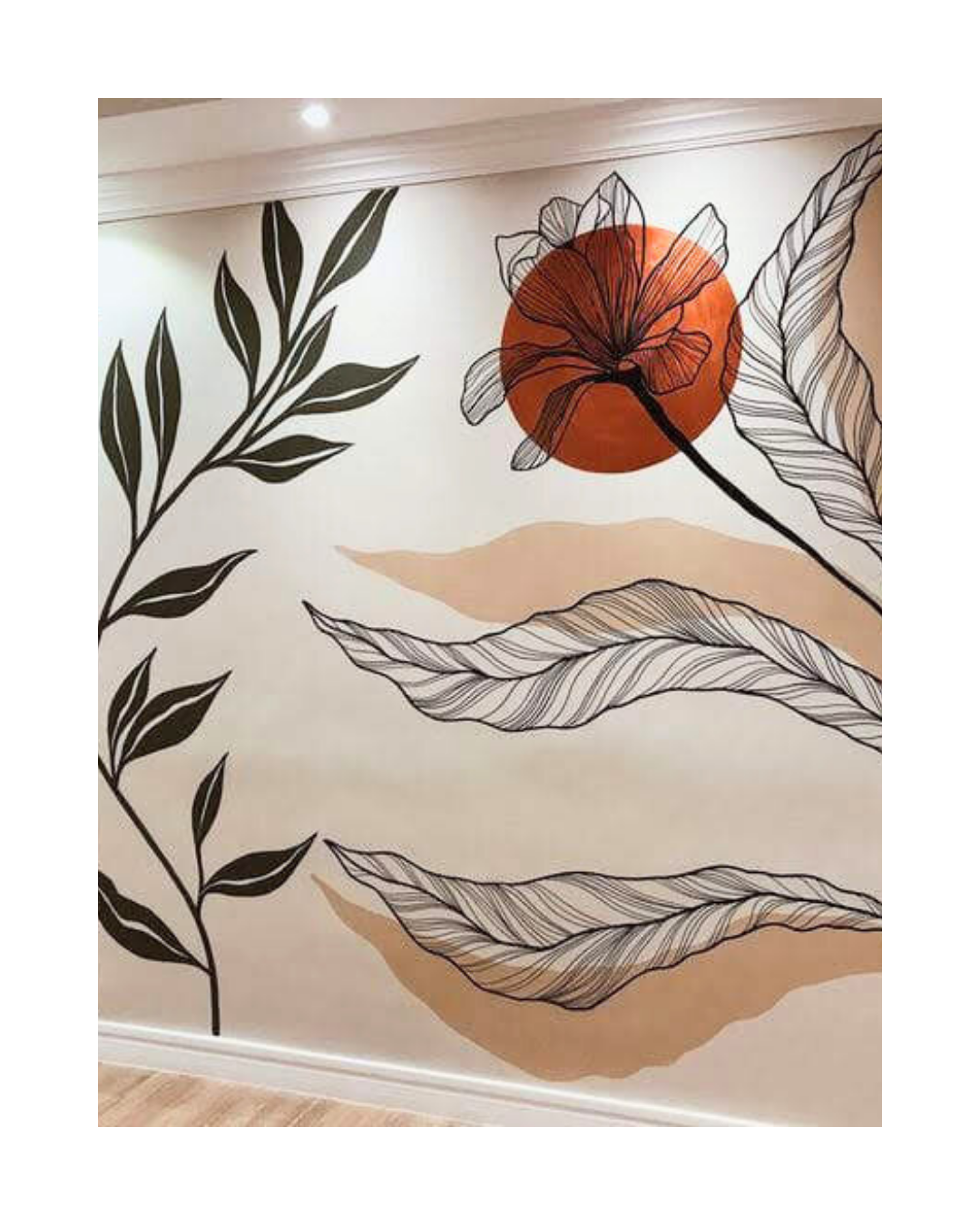 simple boho art for living room wall art, wall painting by oikar studio