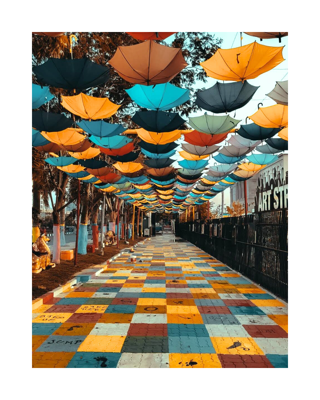 Art street floor design done by oikar studio at newtown ecopark gate no.1