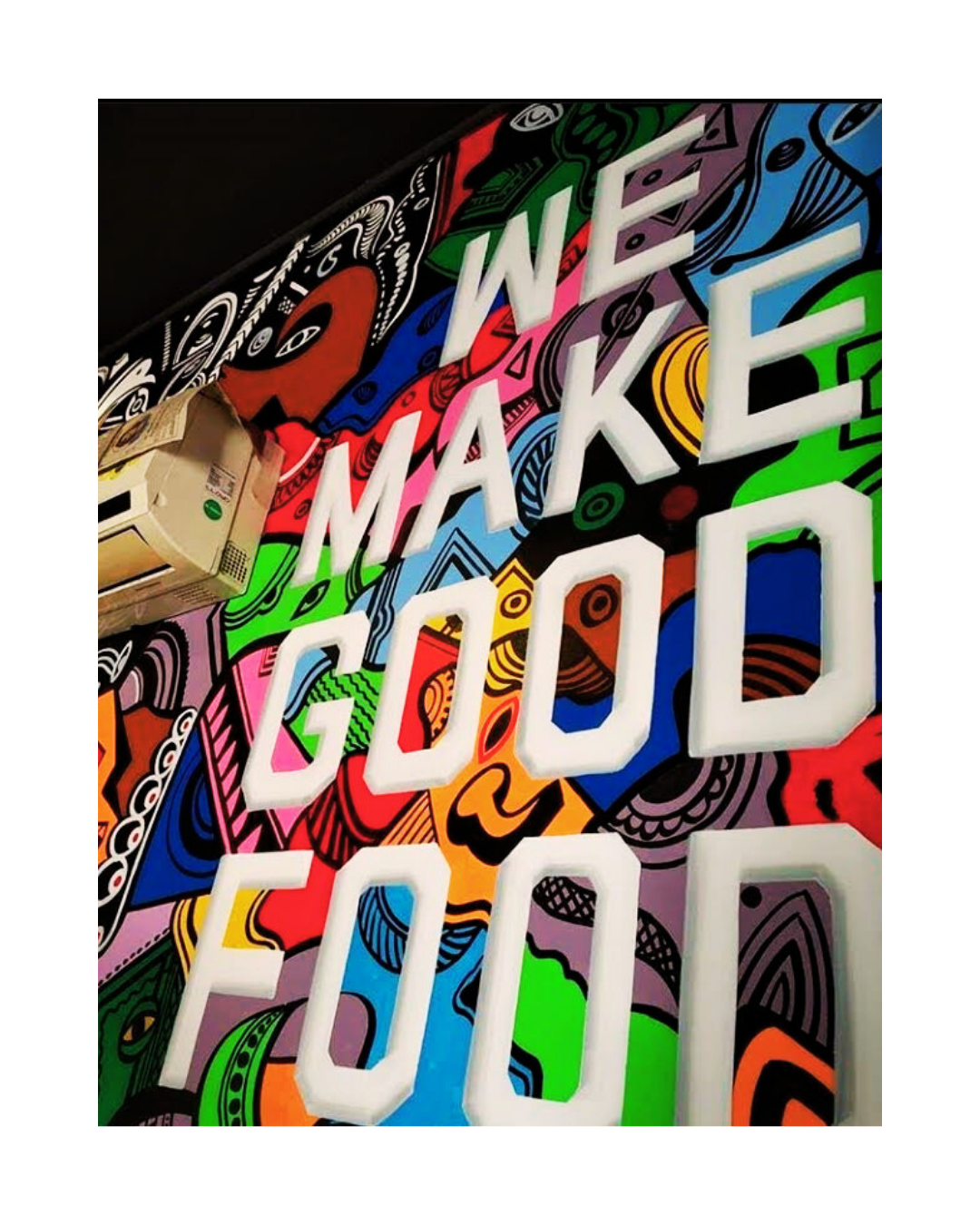 doodle graffiti wall mural painting design, wall art design idea by oikar studio