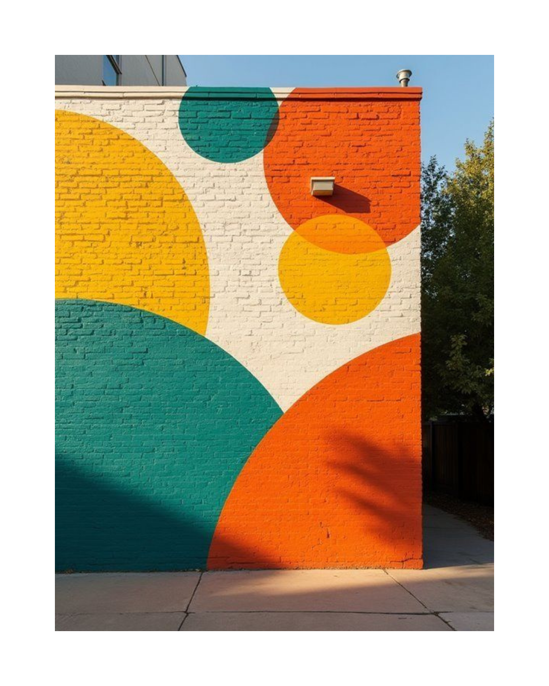 simple wall art, wall mural painting  design for outdoor , street paint idea by oikar studio