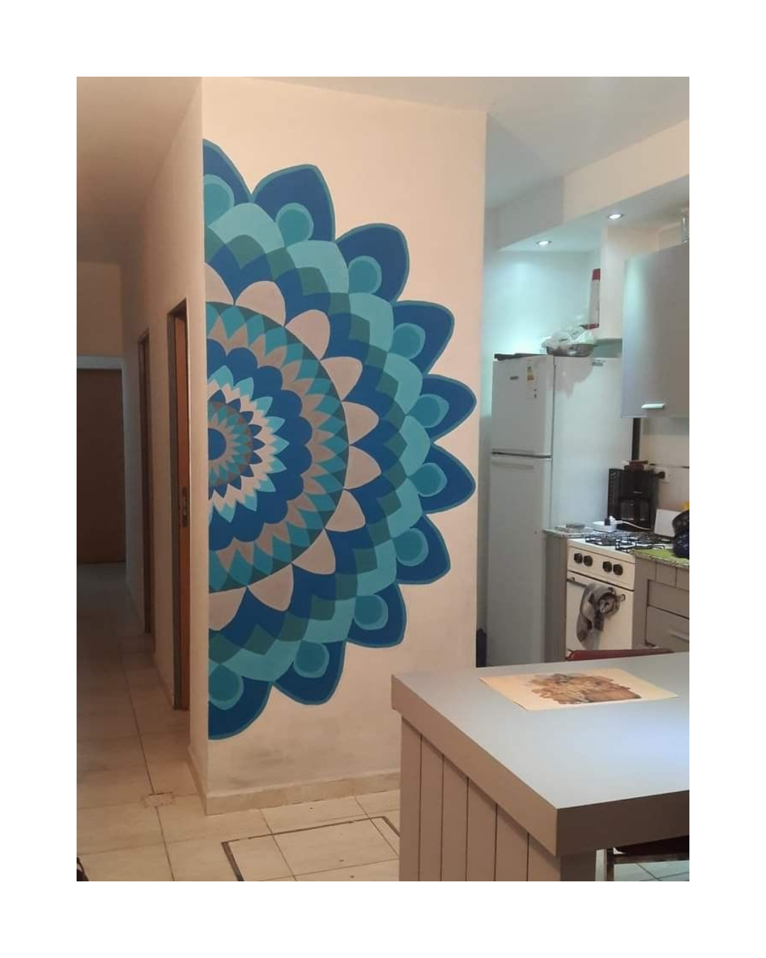 mandala wall art, wall mural painting idea by oikar studio