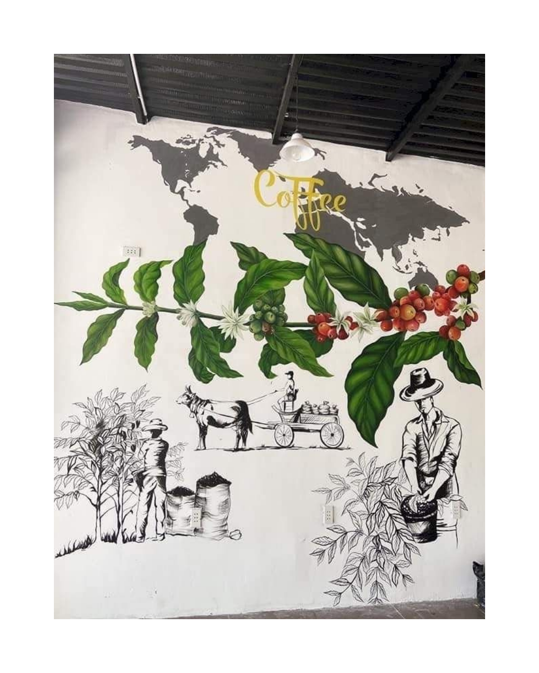 cafe wall deign idea by oikar studio