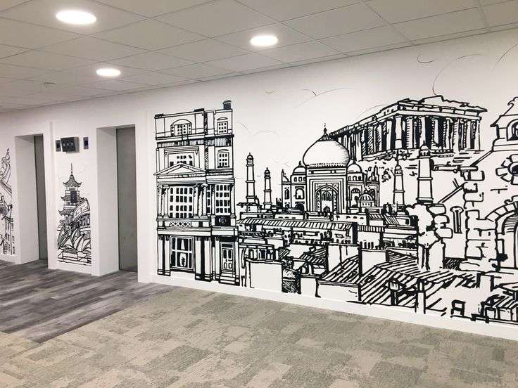 monochrome mural idea