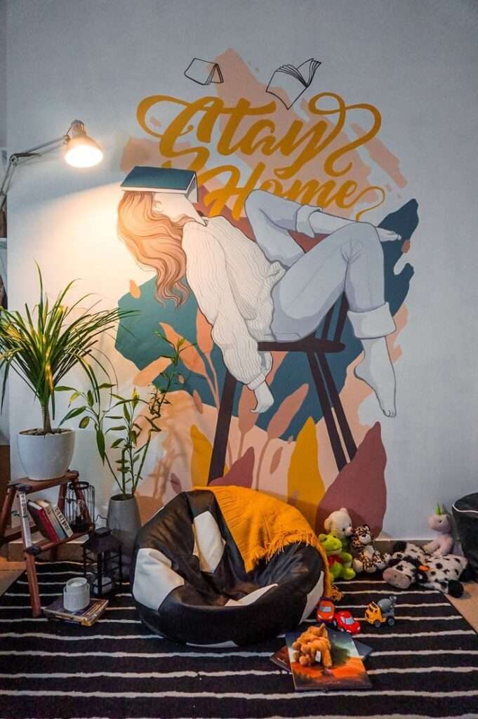 Office studio wall mural idea