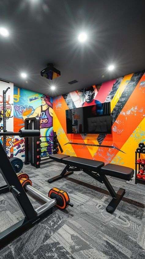 Gym Wall painting idea
