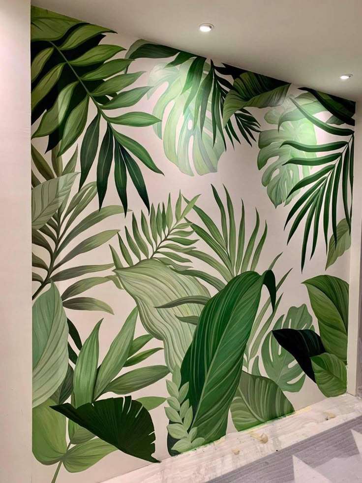 Green Leafy design for east wall idea for vastu tips