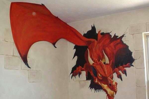 Red dragon for south wall for vastu tips