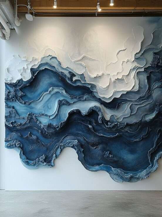 wall texture wave design