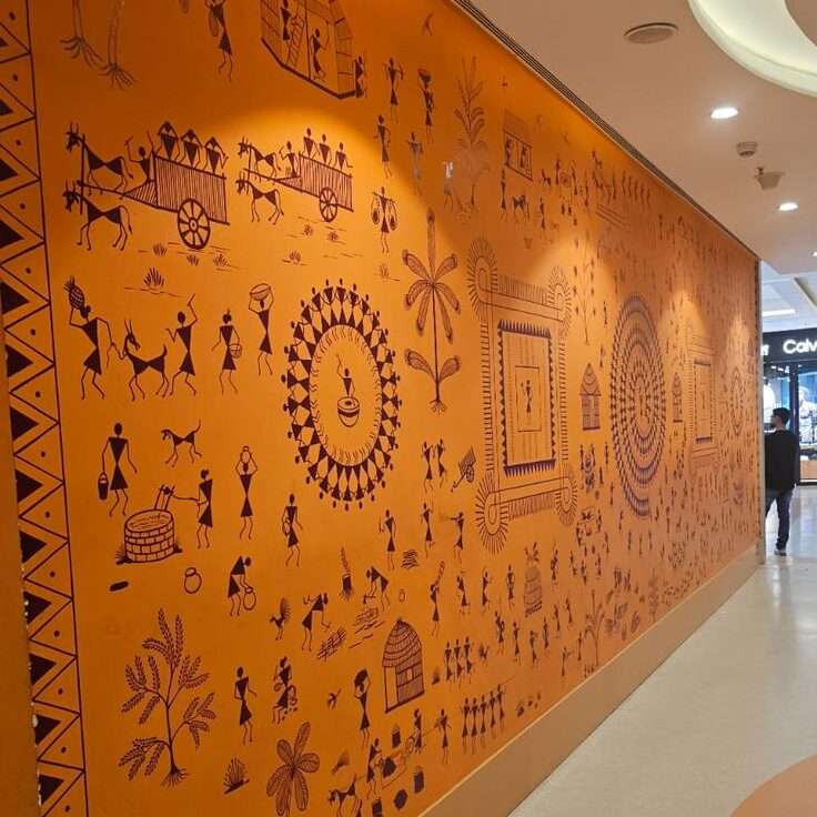 Worli art by oikar studio at kolkata