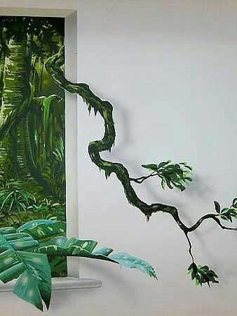 Illusion Window wall painting design