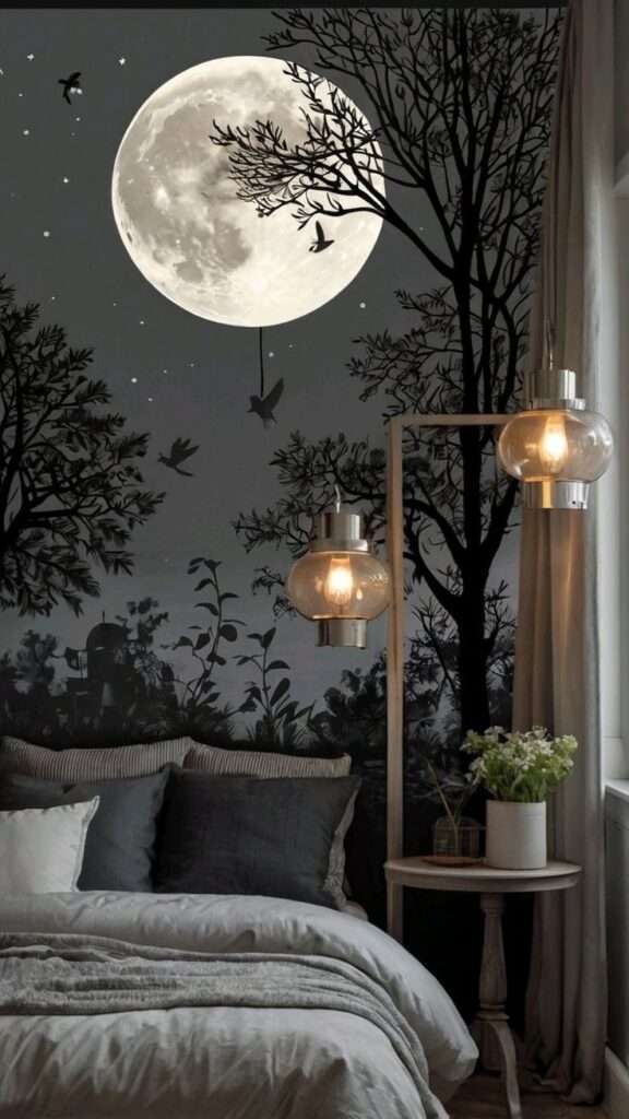 Dark Moody Forests Mural