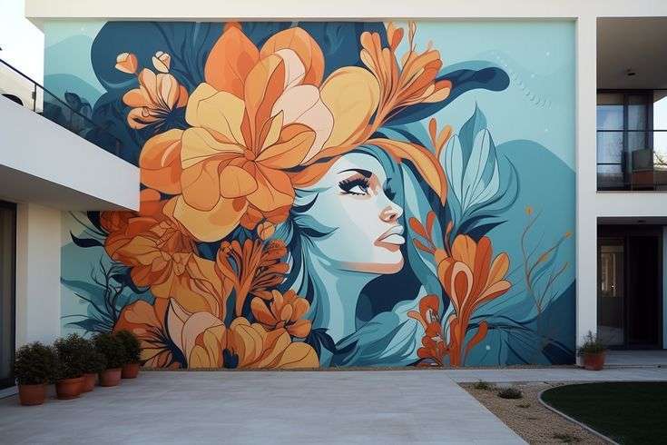 Biophilic Mega-Florals Wall Murals 2026