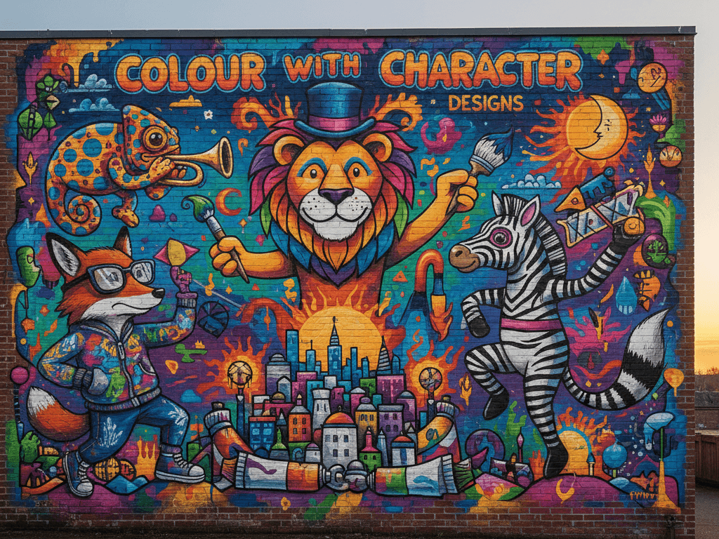 Sage green living room wall design with artistic character and depth