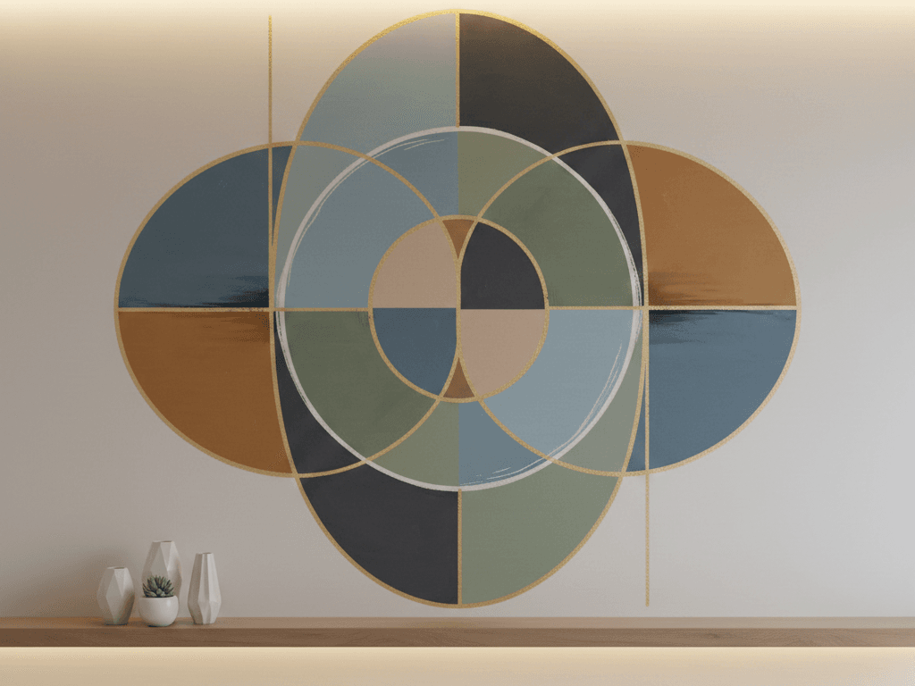 Minimal modern living room wall design with clean architectural balance