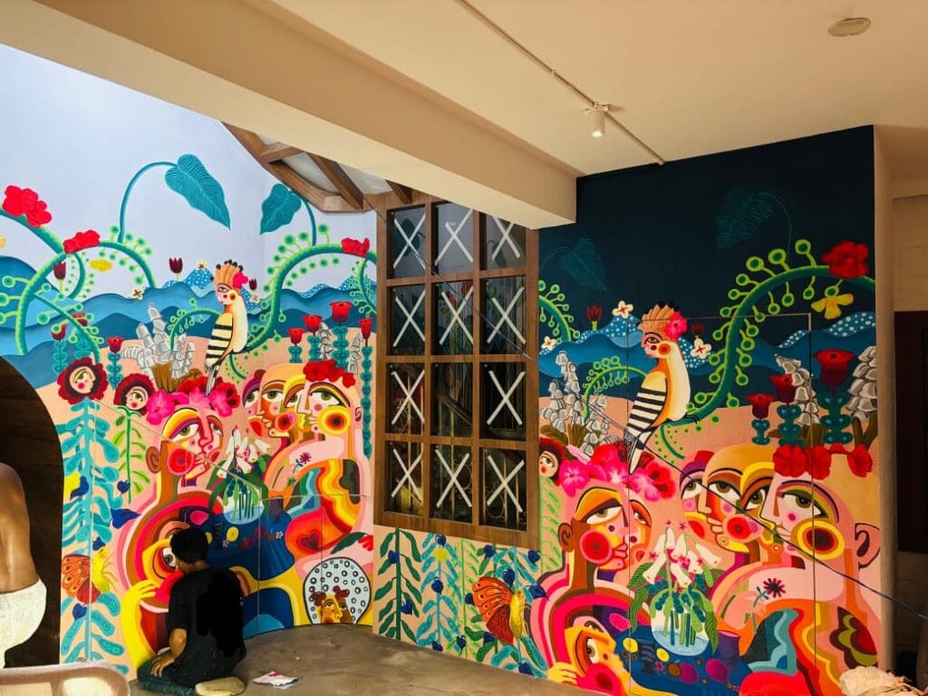 Wall mural artist in kolkata salt lake 