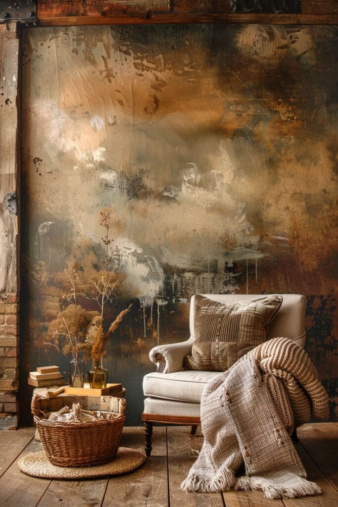 Hand Painted Metallic Wall Textures
