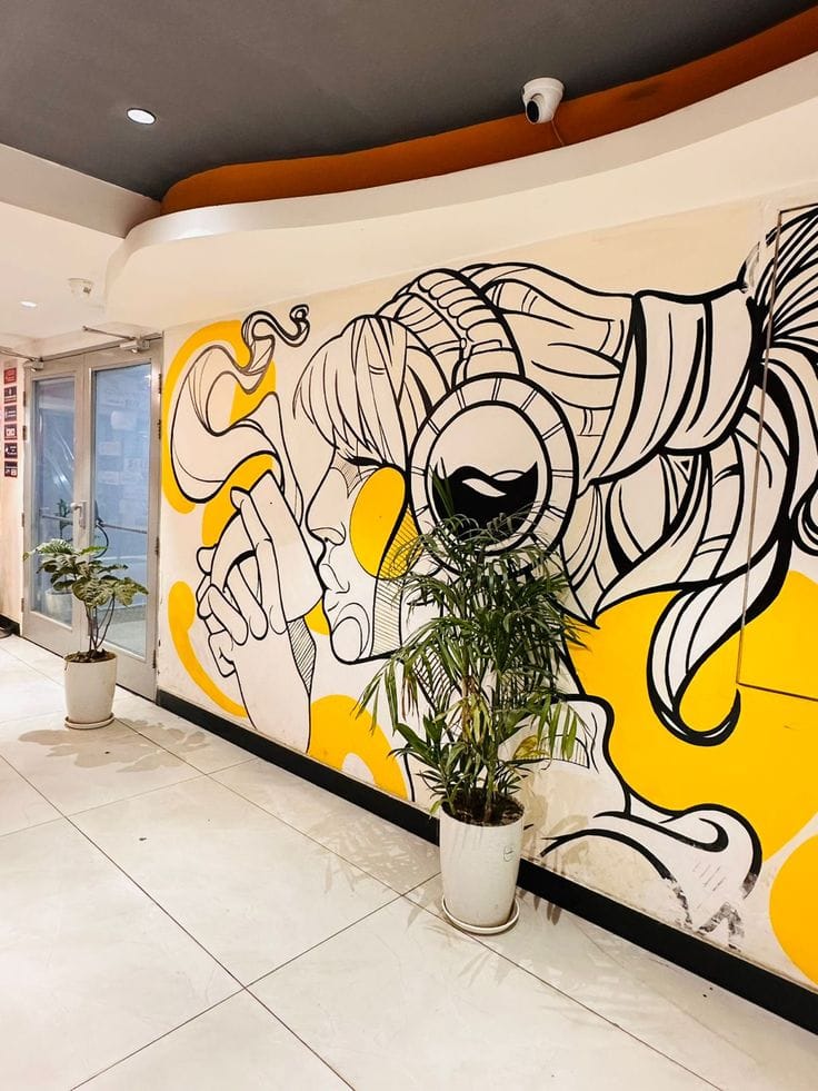Instagrammable Wall Art for Cafes in Kolkata