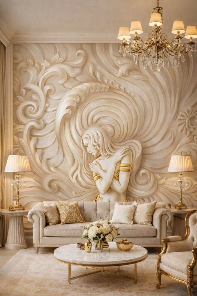 Premium homes in Ballygunge prefer relief art over wallpaper