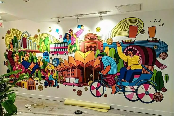 best wall art murals in Kolkata