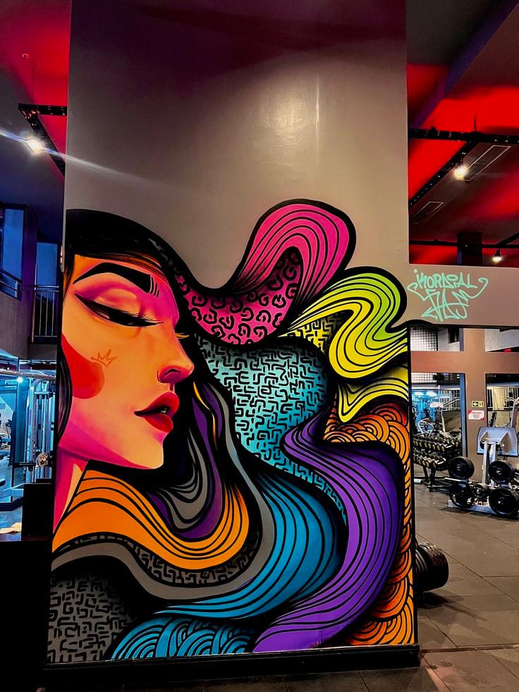 Vibrant Pop Art Mural Design for Modern Commercial Interiors