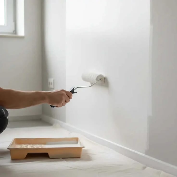 Primer Application on Wall for Mural Surface Preparation