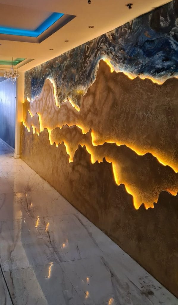 relief mural lighting