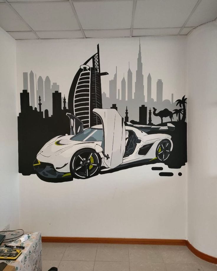 showroom wall painting