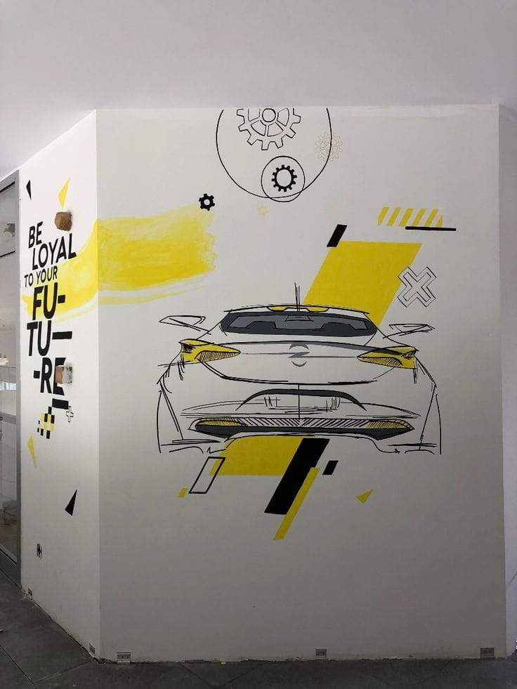 showroom wall painting